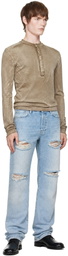 Edward Cuming Brown Stacked Henley