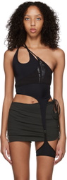 Hyein Seo Black Polyester Tank Top