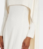 Markarian Felice caped jacquard midi dress