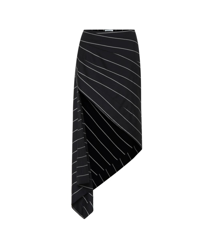 Photo: Monse Asymmetric wool midi skirt