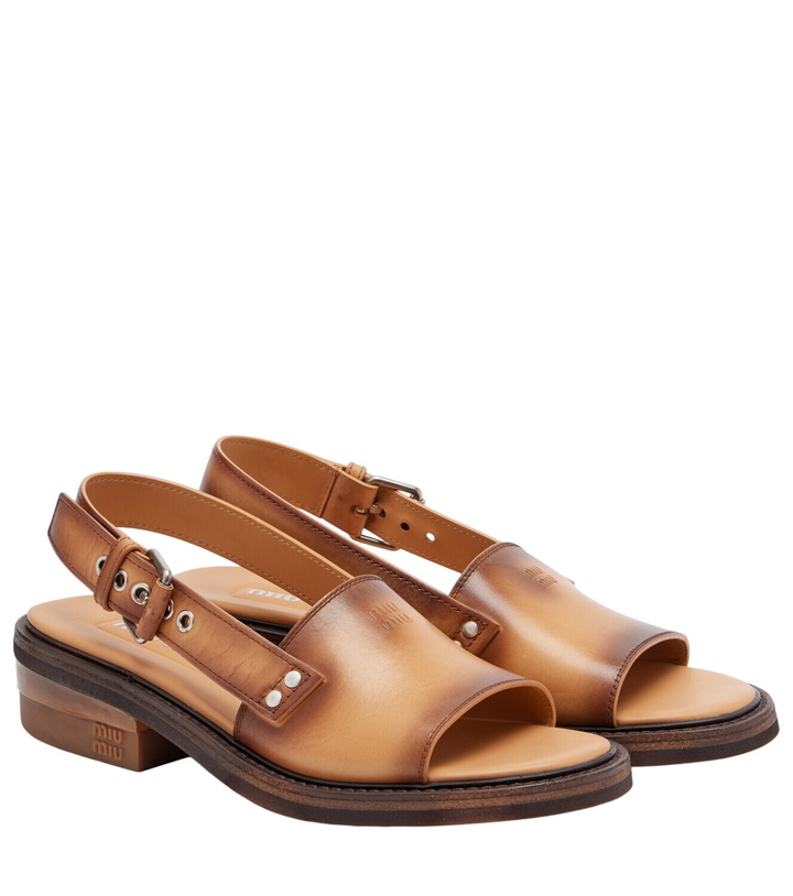 Photo: Miu Miu Leather slingback sandals
