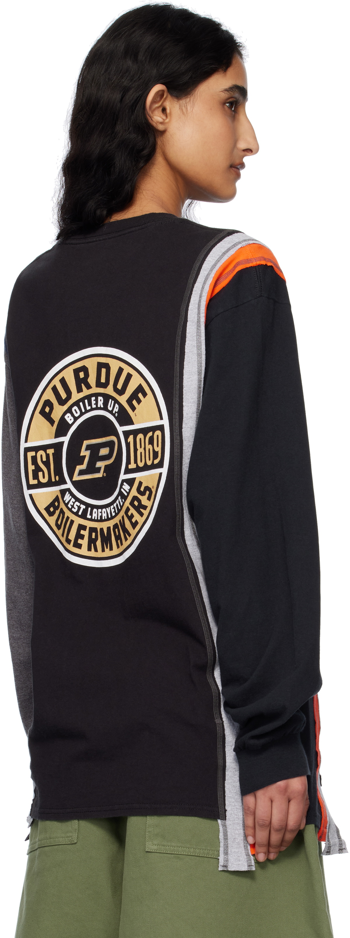 NEEDLES Multicolor 7 Cuts College Long Sleeve T-shirt