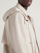 De Bonne Facture - Grandad Giant Mac Cotton Coat - Neutrals