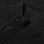 Stone Island Lambswool Half Button Knit in Black