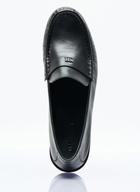 Max Mara Logo Plaque Leather Loafers