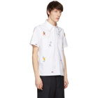 Thom Browne White Beaded Tennis Player Cuban Shirt