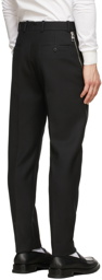 Alexander McQueen Black Double-Faced Zip Detail Trousers