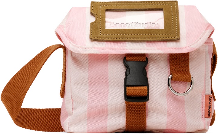 Photo: Acne Studios Pink & Off-White Mini Messenger Bag