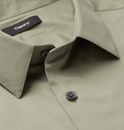 Theory - Sylvain Slim-Fit Stretch Cotton-Blend Poplin Shirt - Green