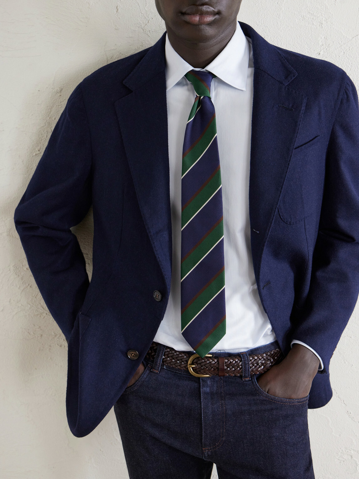 Dunhill - Mohair and Silk-Blend Blazer - Blue