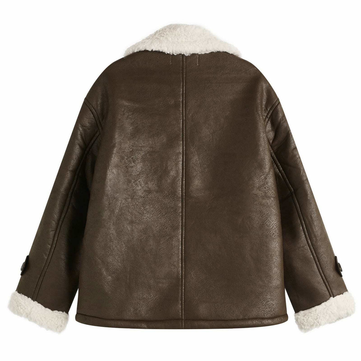 4th & Reckless Women's Burton Shearling Jacket in Grey