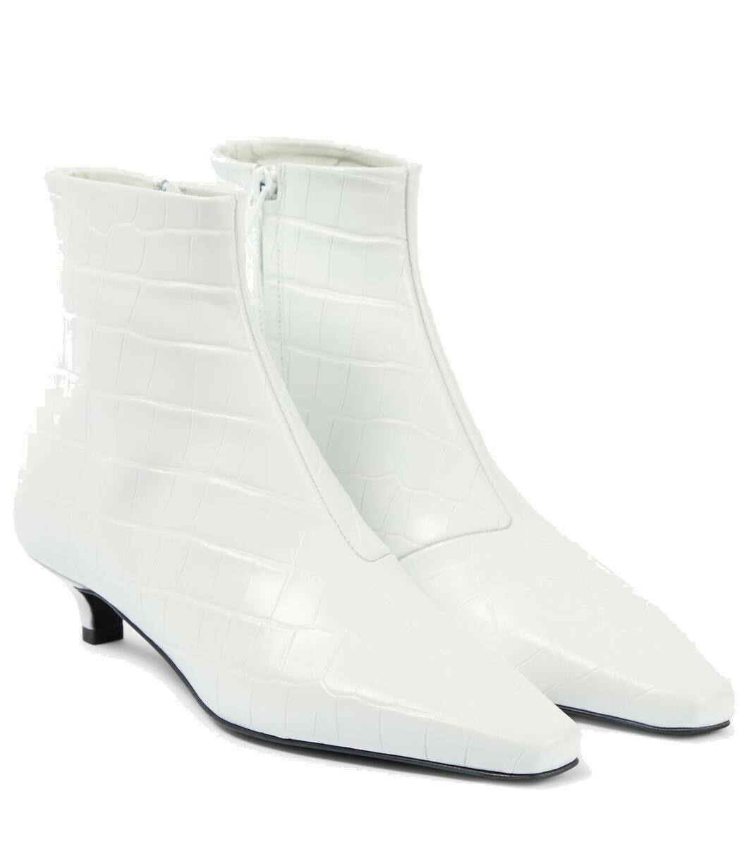 Photo: Toteme The Croco Slim leather ankle boots