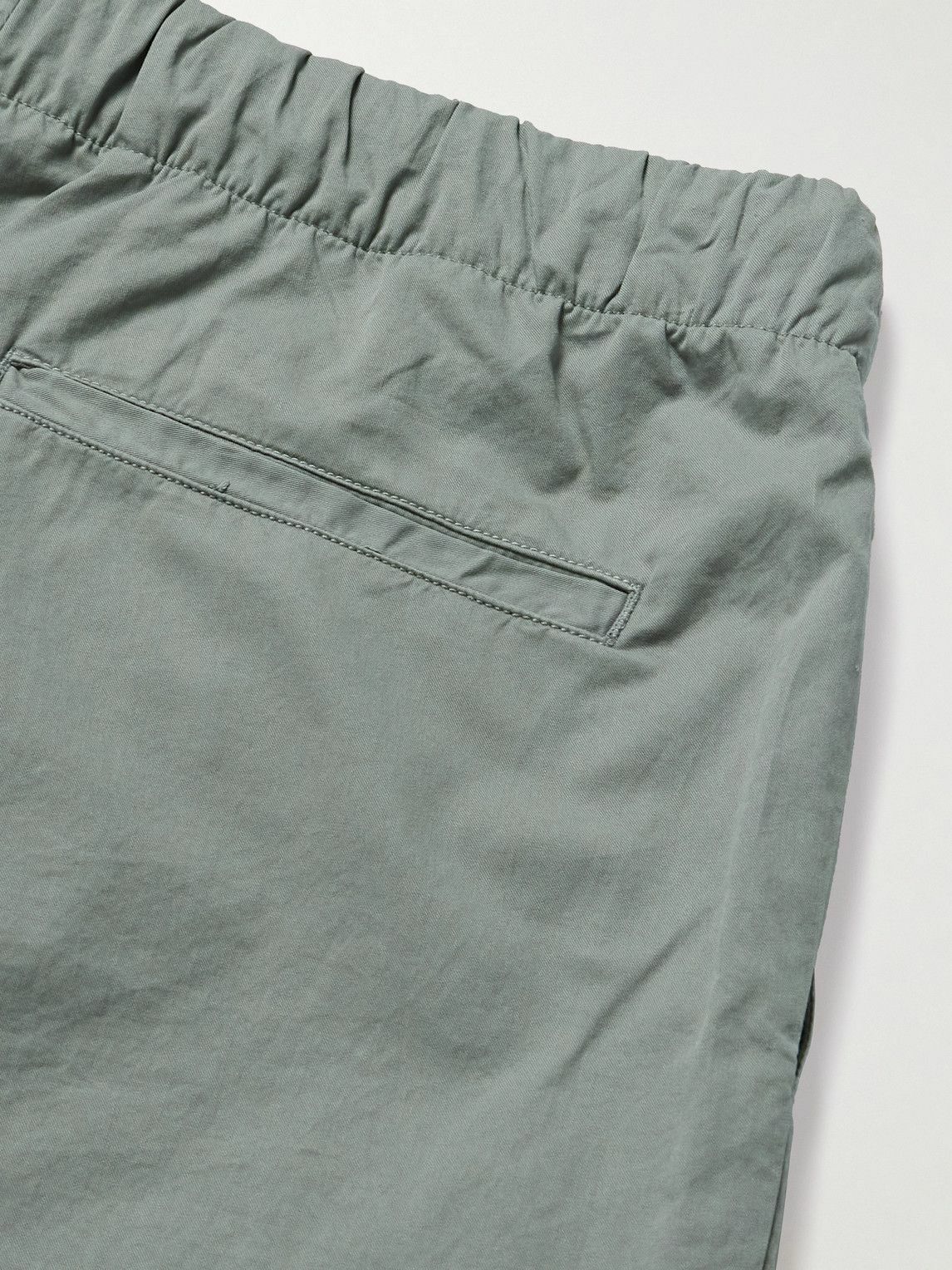 Hartford - Joggy Straight-Leg Cotton Trousers - Green