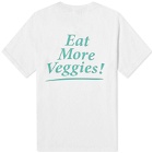 Sporty & Rich Eat More Veggies T-Shirt in White