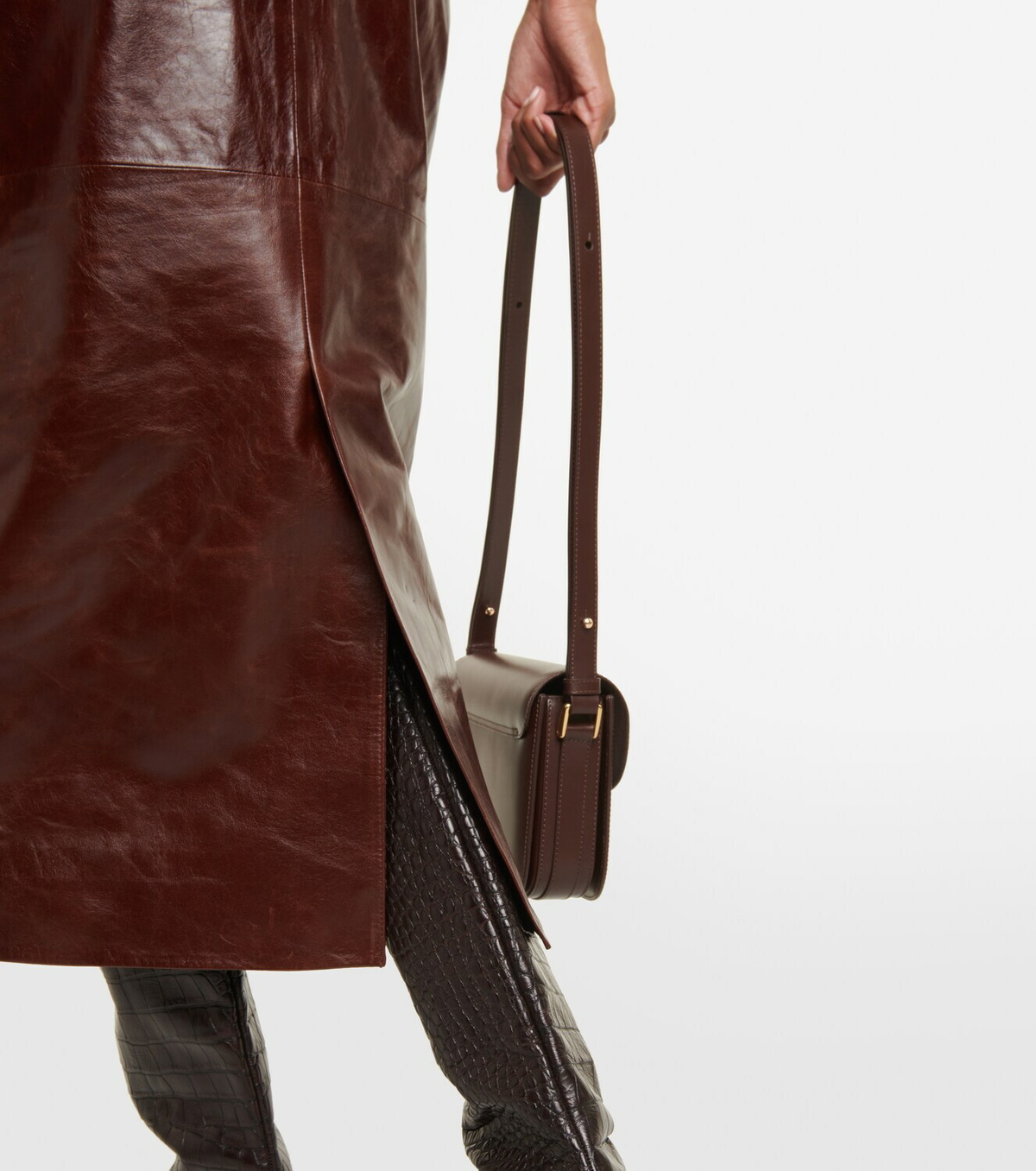 Dodo Bar Or Jim leather pencil skirt