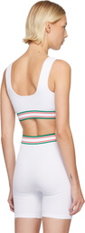 Casablanca White Seamless Sport Bra