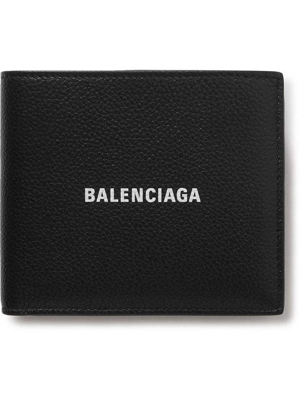 Photo: Balenciaga - Logo-Print Full-Grain Leather Billfold Wallet