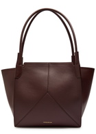 Victoria Beckham Victoria Small Panelled Leather Tote - Burgundy - One Size