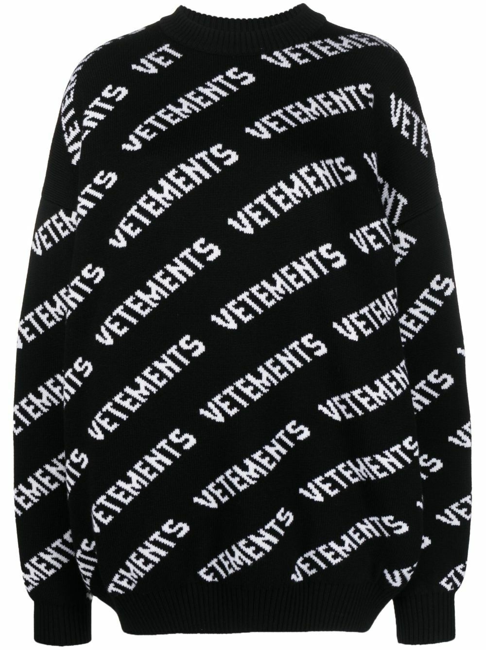 Buy Vetements Monogram Knit Logo Tights 'Black' - WE52HO100B BLAC