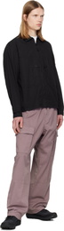 Stone Island Purple 3100020 Stretch Organic Cotton Twill Cargo Pants