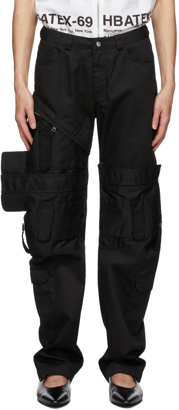 Hood by Air Black Zippered Cargo Pants Hood By Air