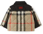 Burberry Baby Beige Check Quilted Renfred Jacket