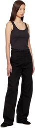 LEMAIRE Black Rib Tank Top