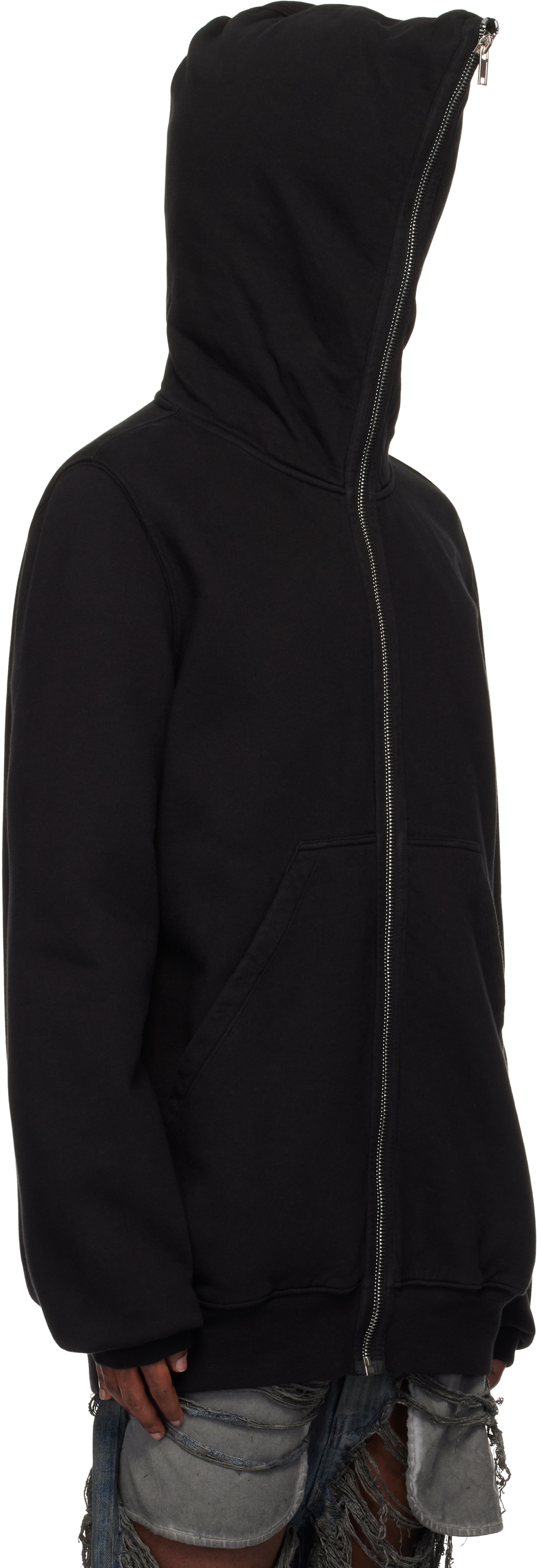 Rick Owens DRKSHDW Black Porterville Jumbo Gimp Hoodie Rick