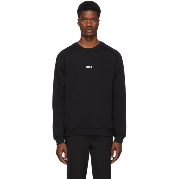 Photo: MSGM Black Micro Logo Sweatshirt