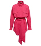 Alexandre Vauthier - Cotton-blend belted shirt dress