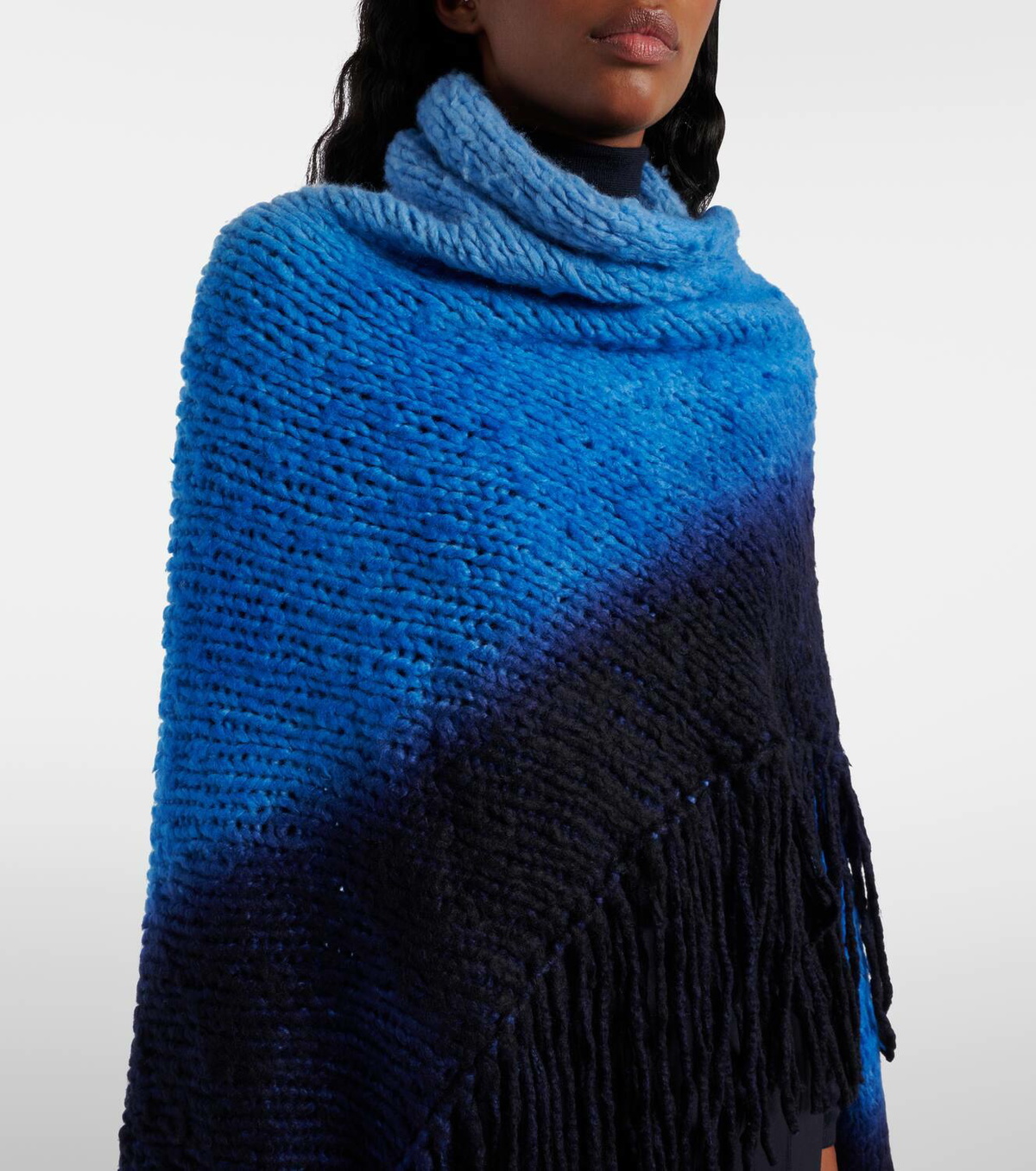 Gabriela Hearst Lauren fringed ombré cashmere shawl