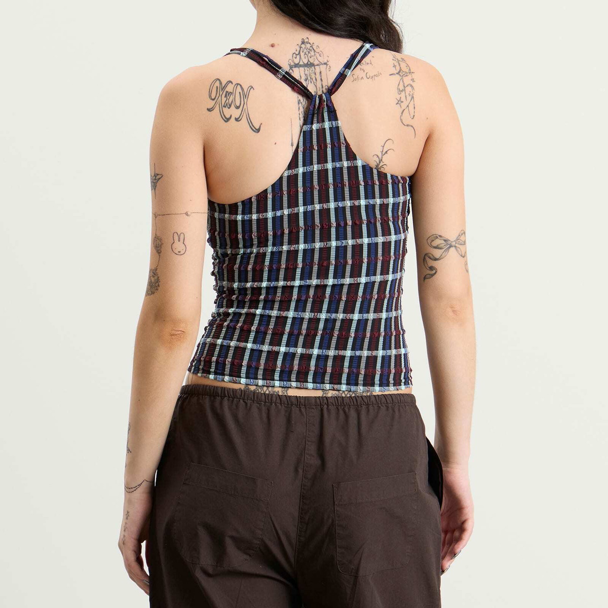 Peachy Den Women's Cindy Racer Back Top in Liquorice