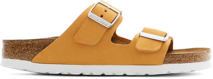 Photo: Birkenstock Orange Nubuck Narrow Arizona Sandals