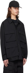Lownn Black Bellows Pockets Jacket