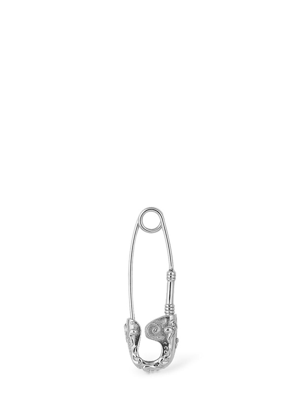 Photo: EMANUELE BICOCCHI Large Arabesque Safety Pin Mono Earring