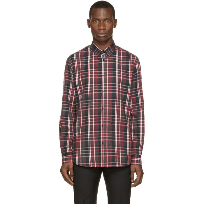 Photo: Dsquared2 Red and Grey Flannel Check Shirt 