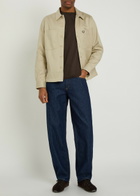 Fred Perry Logo-embroidered Cotton Overshirt Ecru