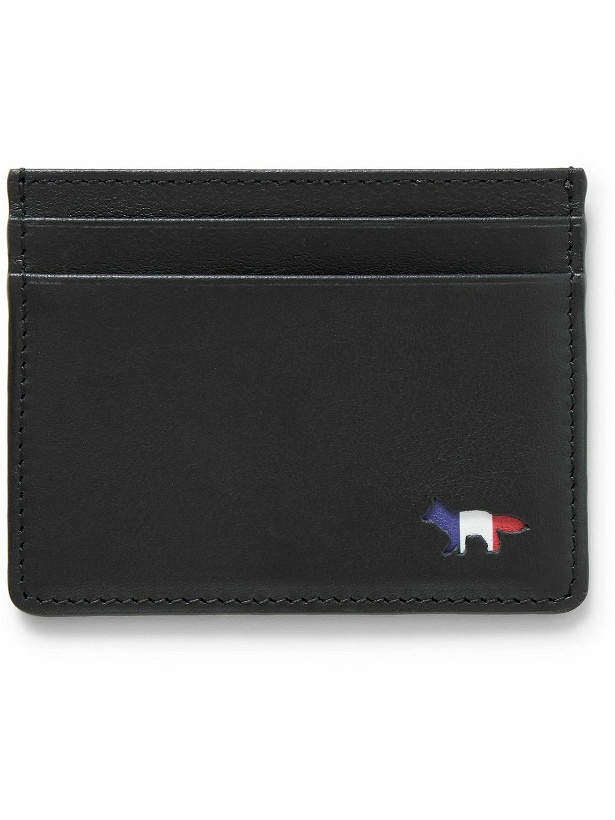Photo: Maison Kitsuné - Logo-Detailed Leather Cardholder