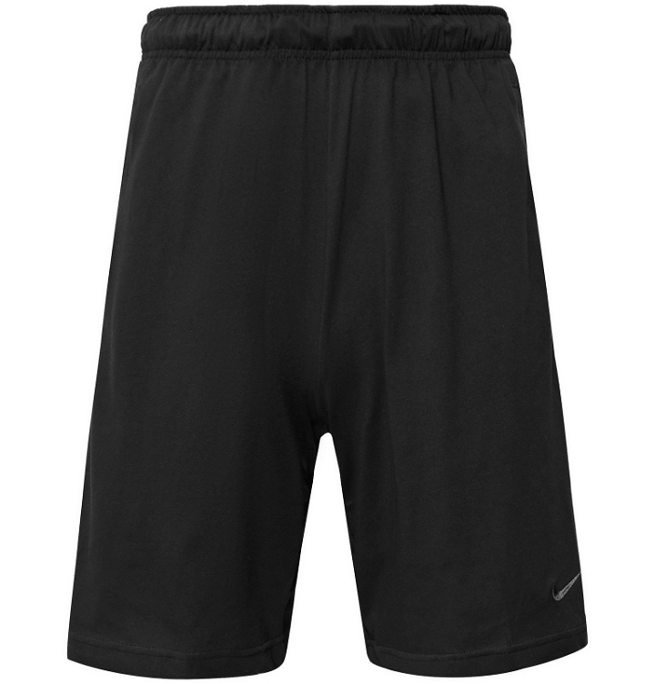 Photo: Nike Training - Cotton-Blend Dri-FIT Shorts - Black