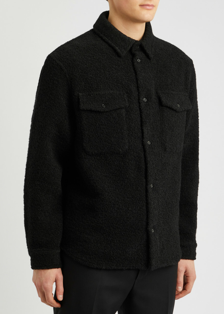 Saint Laurent Bouclé Overshirt Black Saint Laurent