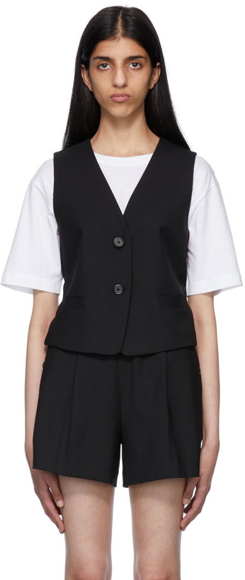 Photo: Helmut Lang Black Virgin Wool Vest