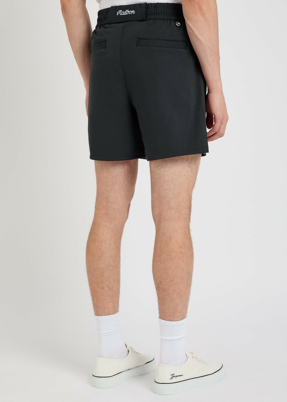 Malbon Scooter Logo-embroidered Coolcore Shorts Black