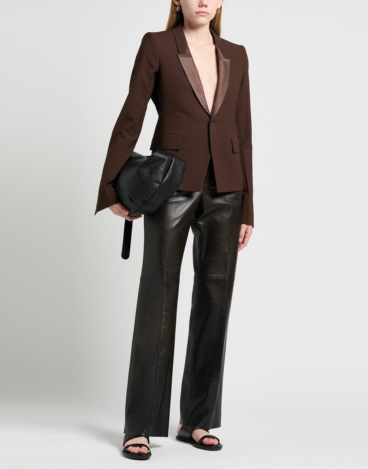 Rick Owens Womens Blazer in Brown