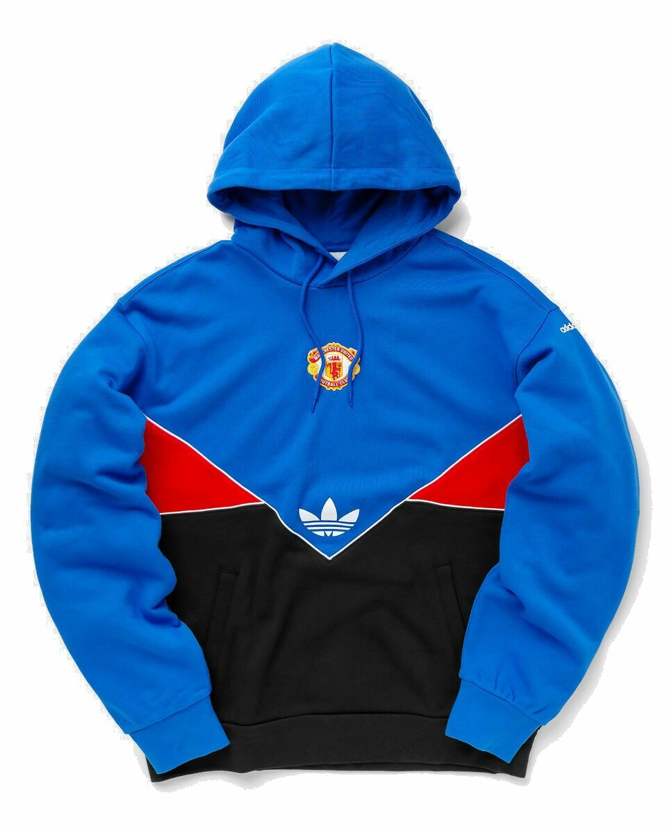 Photo: Adidas Manchester United Hoodie Blue - Mens - Hoodies