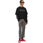 Rhude Black Layered Multicolor Logo T-Shirt