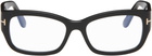 TOM FORD Black Rectangular Blue Light Glasses
