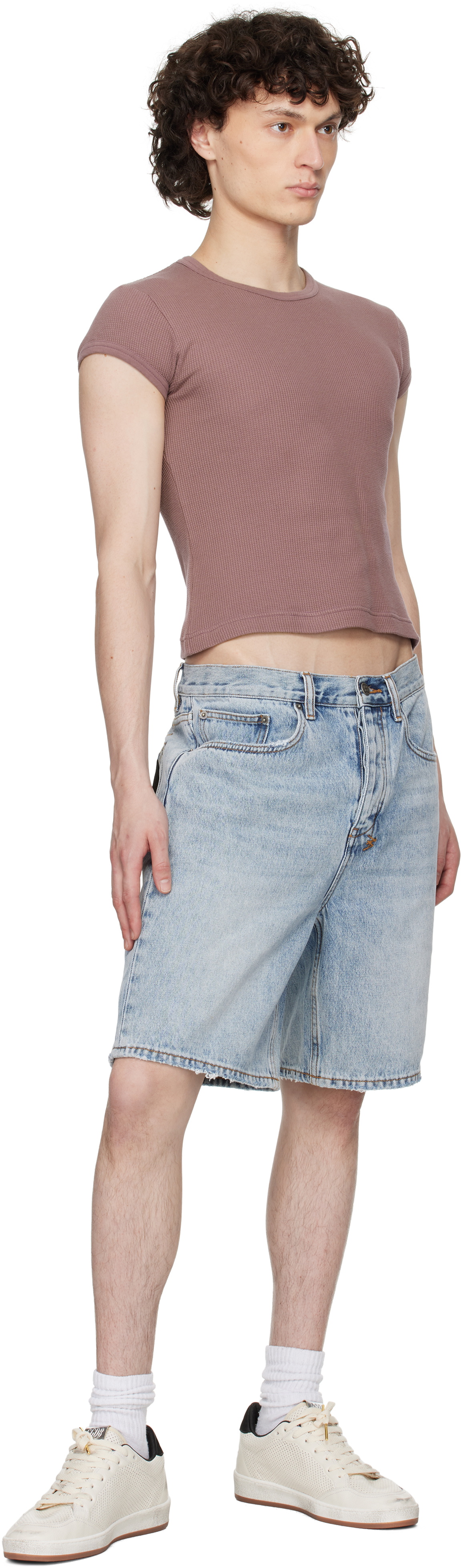 Ksubi Blue Anti K Denim Shorts