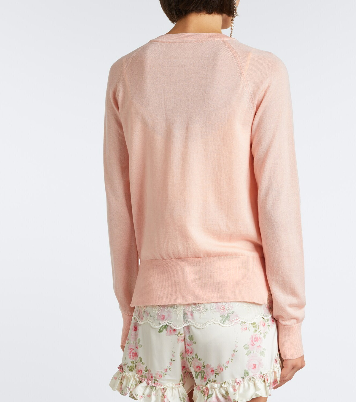 Simone Rocha Crystal-embellished wool and silk cardigan