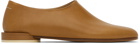 MM6 Maison Margiela Tan Square Toe Loafers