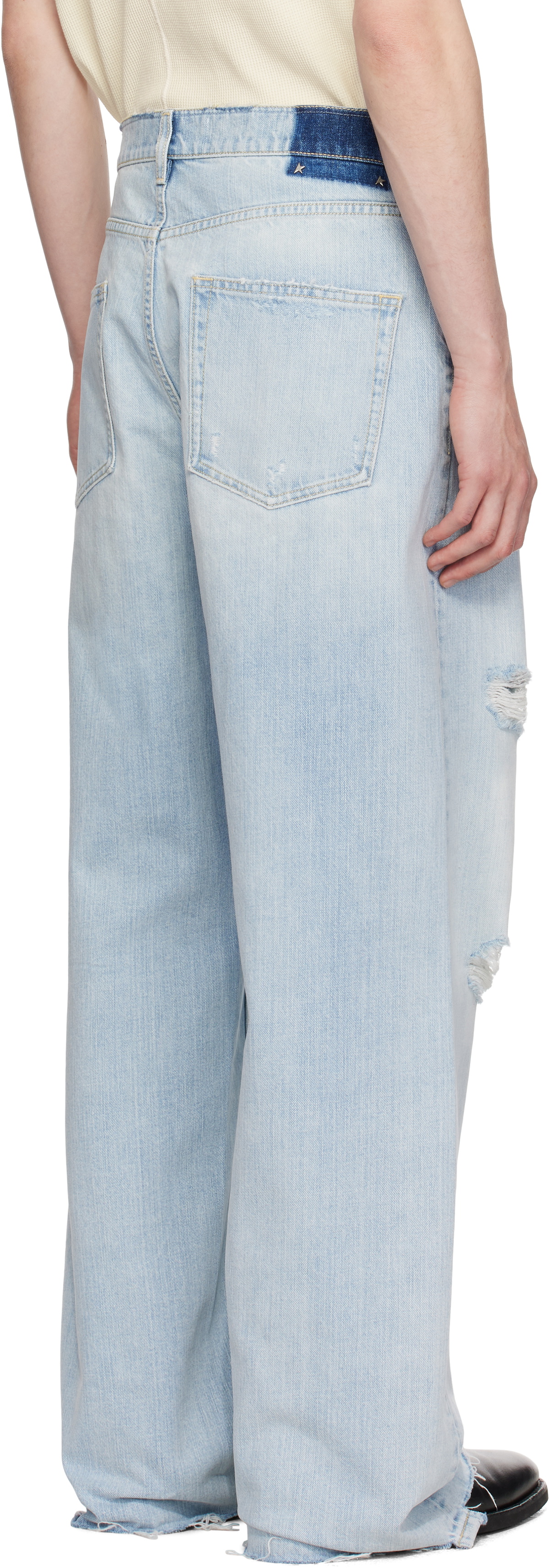 Golden Goose Blue Lived-In Effect Denim Jeans Golden Goose Golden Goose Blue Lived-In Effect Denim Jeans Golden Goose